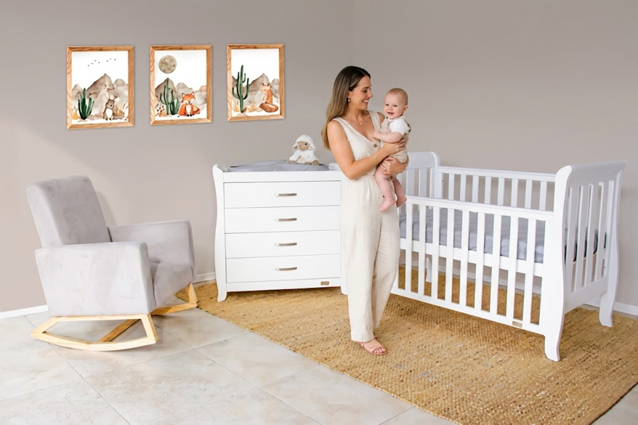 Classic Sleigh Cot - Lifestyle Nursery 0625