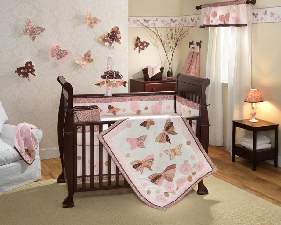 Lambs N Ivy Butterfly Dreams 6 Piece Bedding Set