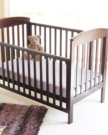 Classic Curve Cot & Bamboo Breathe Eze Innerspring Mattress English Oak