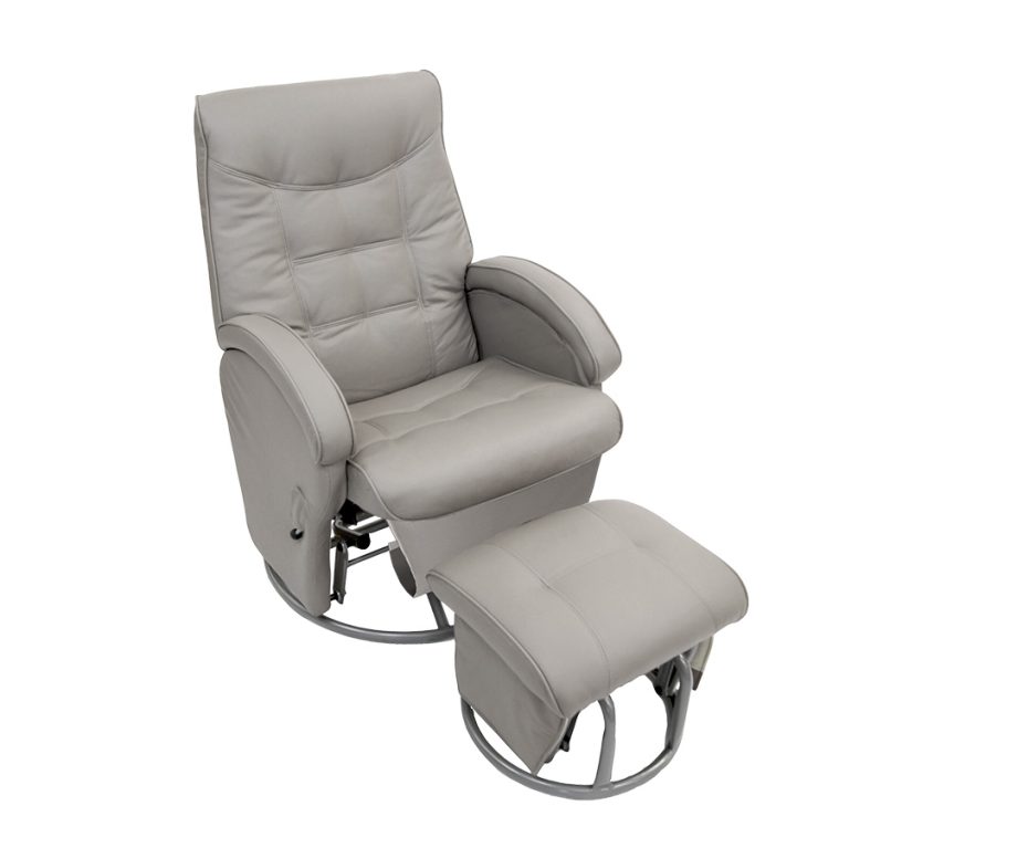 Diva Feeding Glider Chair & Ottoman - Ice Grey