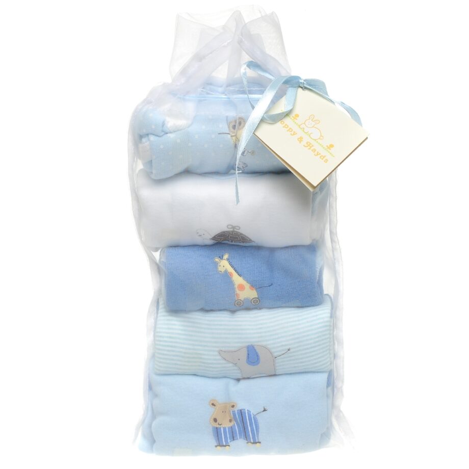 Poppy & Hydes Infants Cotton Knitted Bodysuit 5PK