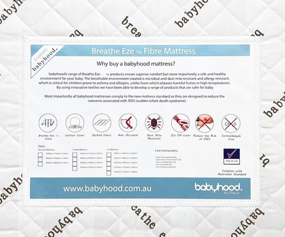 Breathe Eze Cot Mattress 1310 x 750 x 100mm