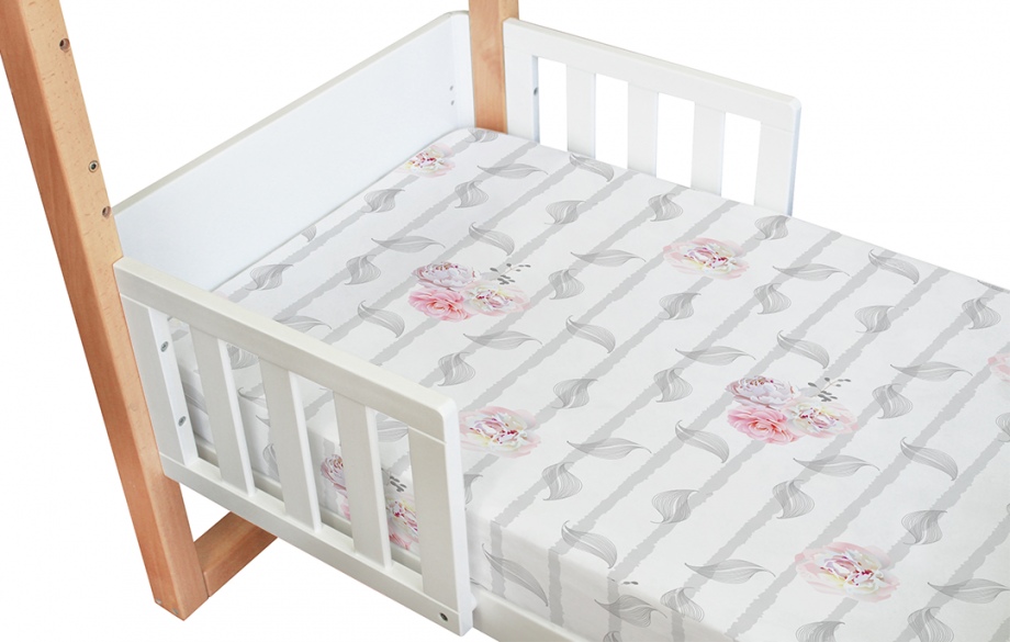 Amani Bebe Organic Compact Fitted Sheet - Vintage Floral