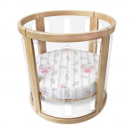 Amani Bebe Organic Round Fitted Sheet - Vintage Floral