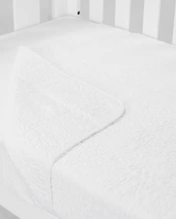 Cot Quilt Coverlet  Classic White