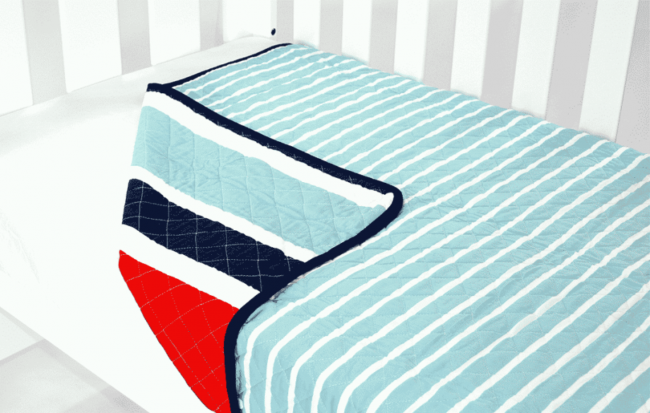 Cot Quilt Coverlet Breezy Blue