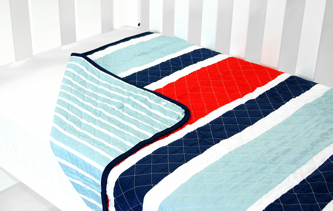 Navy shop cot quilt