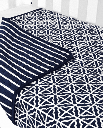 Cot Quilt Coverlet Breezy Blue