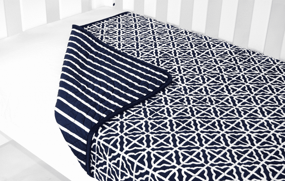 Cot Quilt Coverlet Breezy Blue