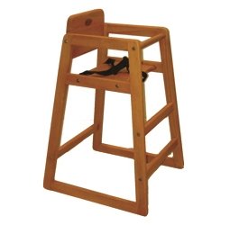 wooden restaurant high chair