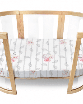 Amani Bebe Organic Oval Fitted Sheet - Vintage Floral
