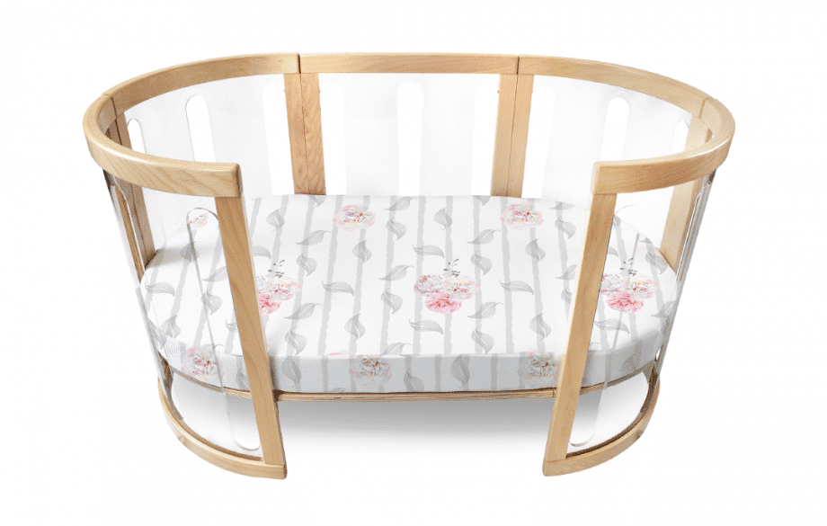 Amani Bebe Organic Oval Fitted Sheet - Vintage Floral