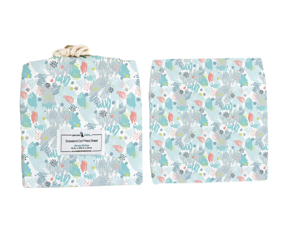 Amani Bebe Standard Fitted Sheet - Paint