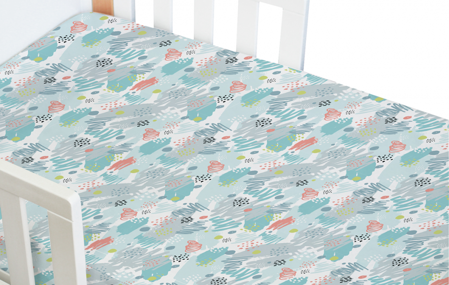 Amani Bebe Standard Fitted Sheet - Paint