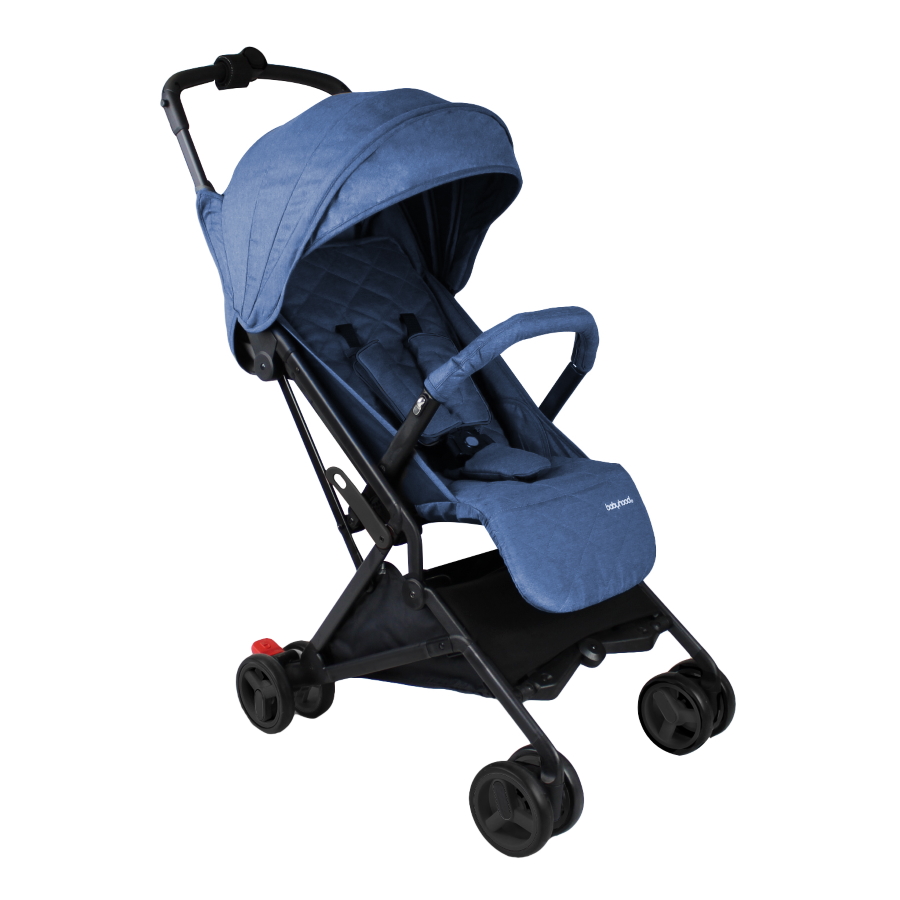 blue air baby stroller