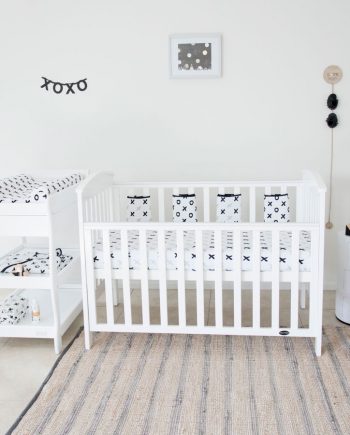 Classic Curve Cot  & Breath Eze Mattress Package White