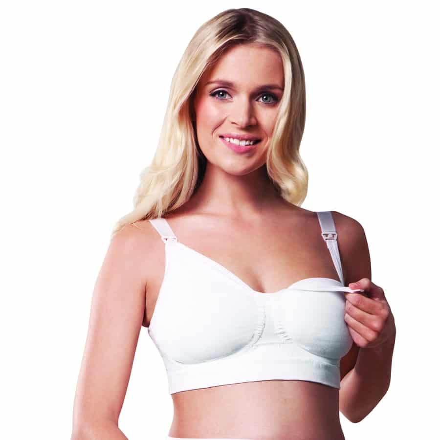 Padded Maternity & Nursing bra white, Carriwell