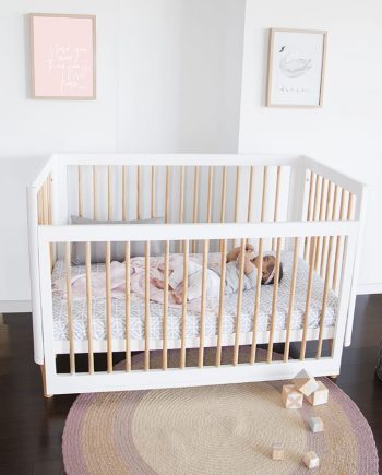 Riya Cot - Factory Seconds - White/Beech