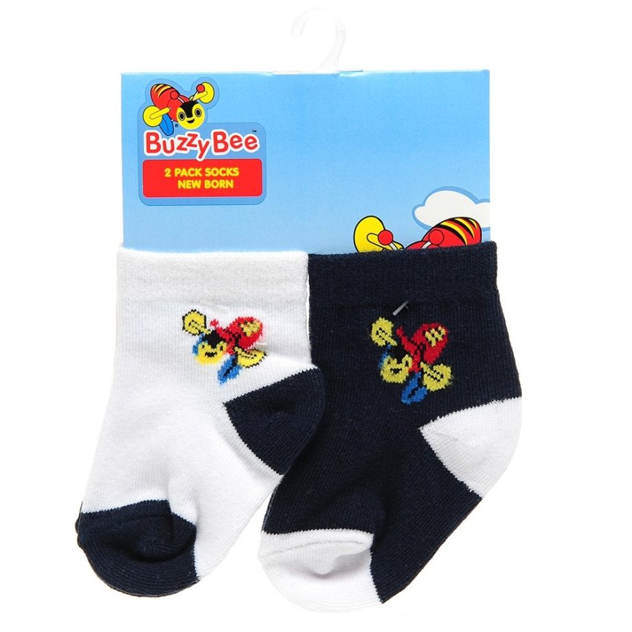 Buzzy Bee Infants Elastane Knitted Socks 2pk