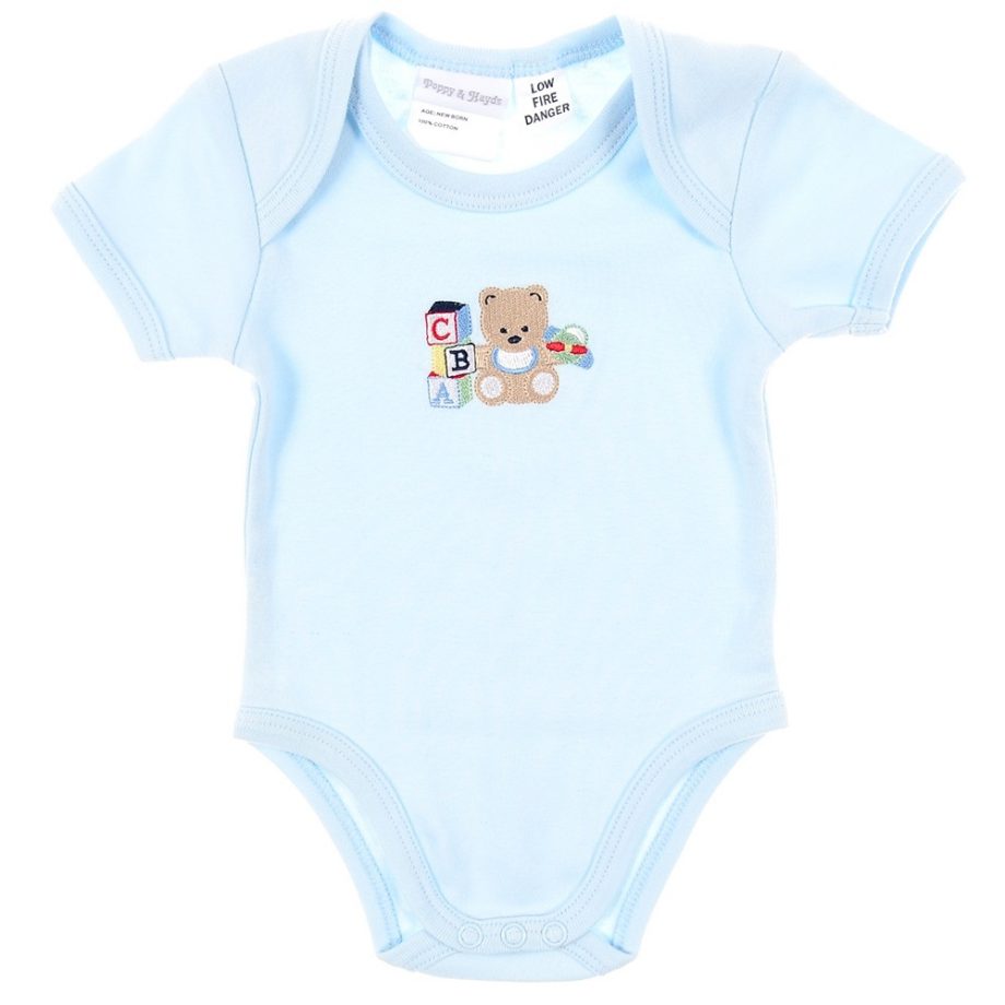 Poppy & Hydes Infants Knitted Blanket, Bodysuit, Hat, Mittens & Shoes 5 Pk