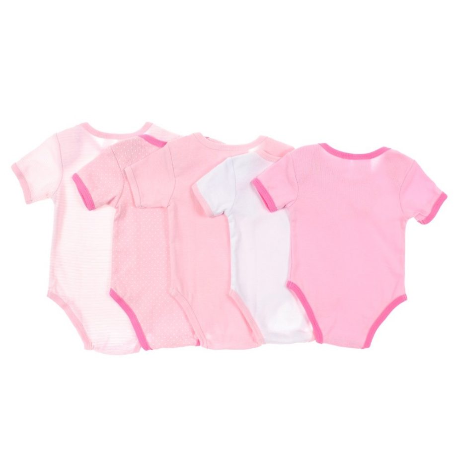 Poppy & Hydes Infants Cotton Knitted Bodysuit 5PK