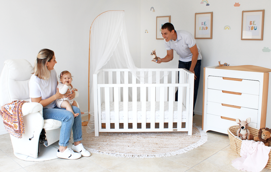Mali Compact Cot & Breathe Eze Cot Mattress - White