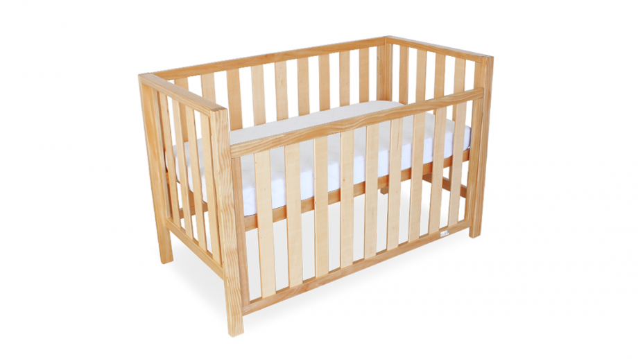 Mali Compact Cot & My First Breathe Eze Innerspring Mattress - Natural