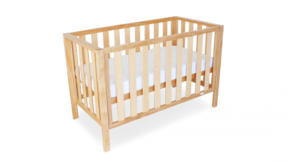 Mali Compact Cot & My First Breathe Eze Innerspring Mattress - Natural