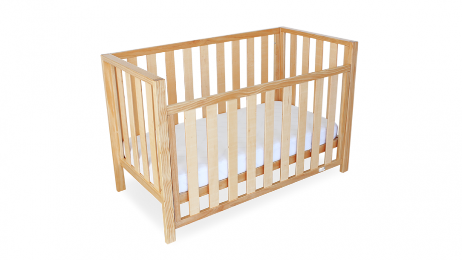 Mali Compact Cot & My First Breathe Eze Innerspring Mattress - Natural