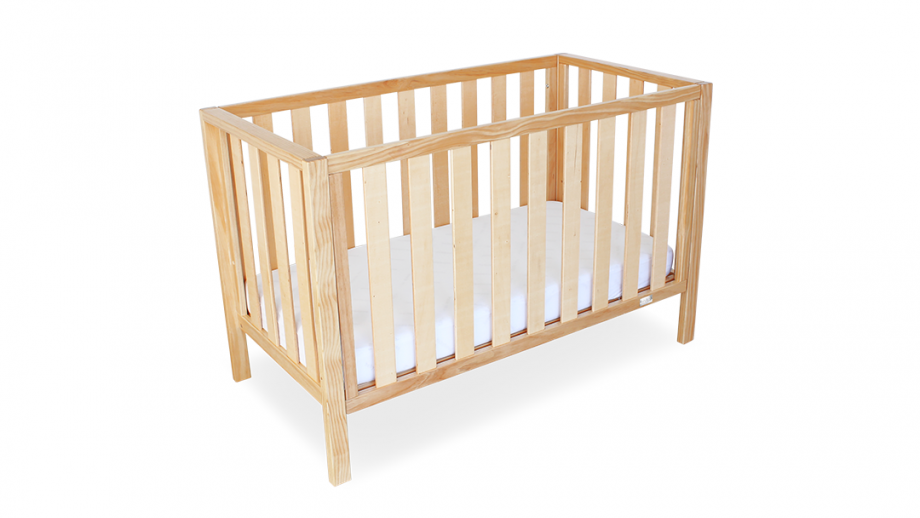 Mali Compact Cot & My First Breathe Eze Innerspring Mattress - Natural