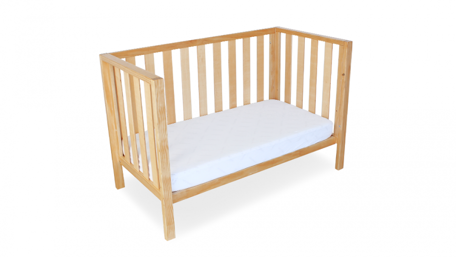 Mali Compact Cot & My First Breathe Eze Innerspring Mattress - Natural