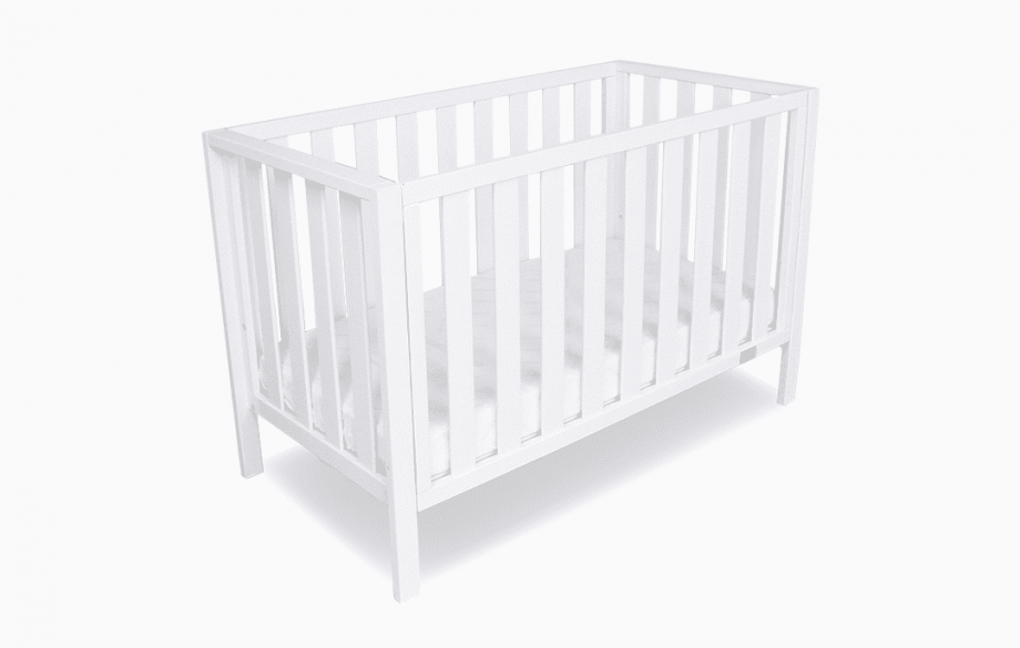 Mali Compact Cot & Breathe Eze Cot Mattress - White
