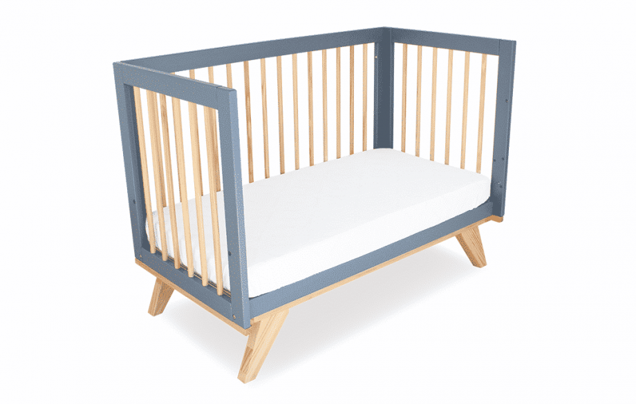 Aurora Compact Cot Grey/Natural & Breathe Eze Cot Mattress