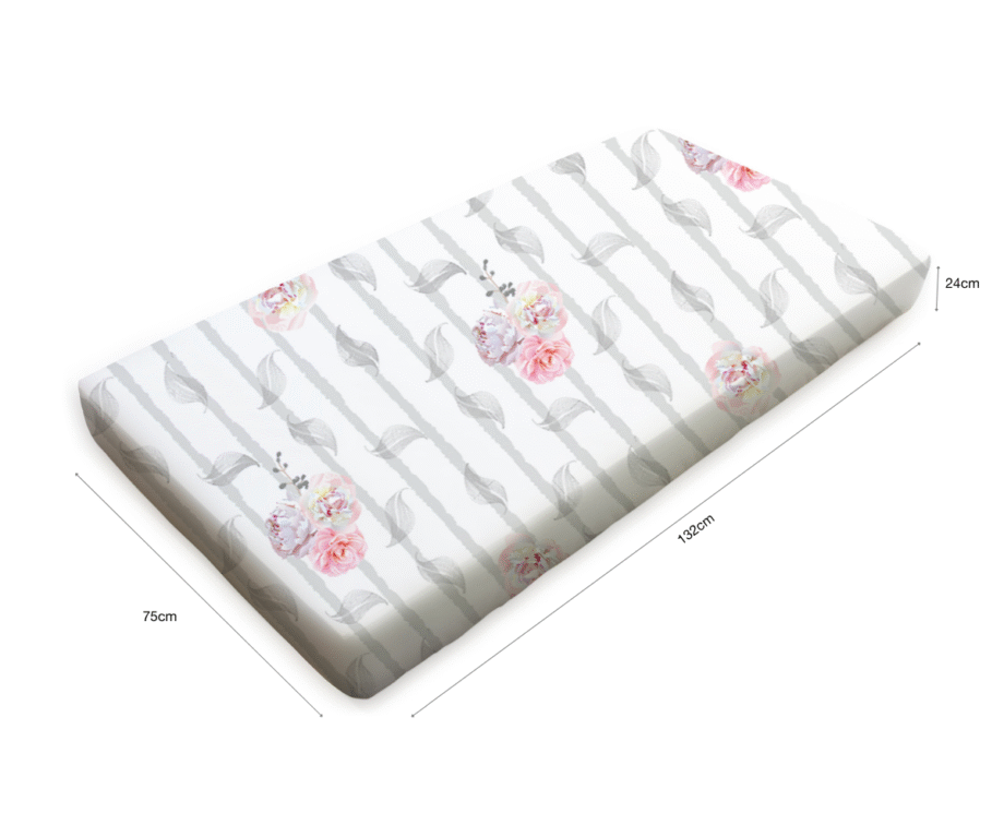 Amani Bebe Organic Standard Fitted Sheet - Vintage Floral
