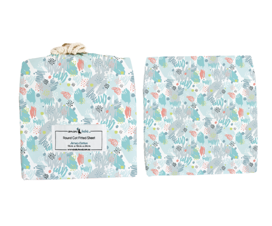 Amani Bebe Round Fitted Sheet - Paint