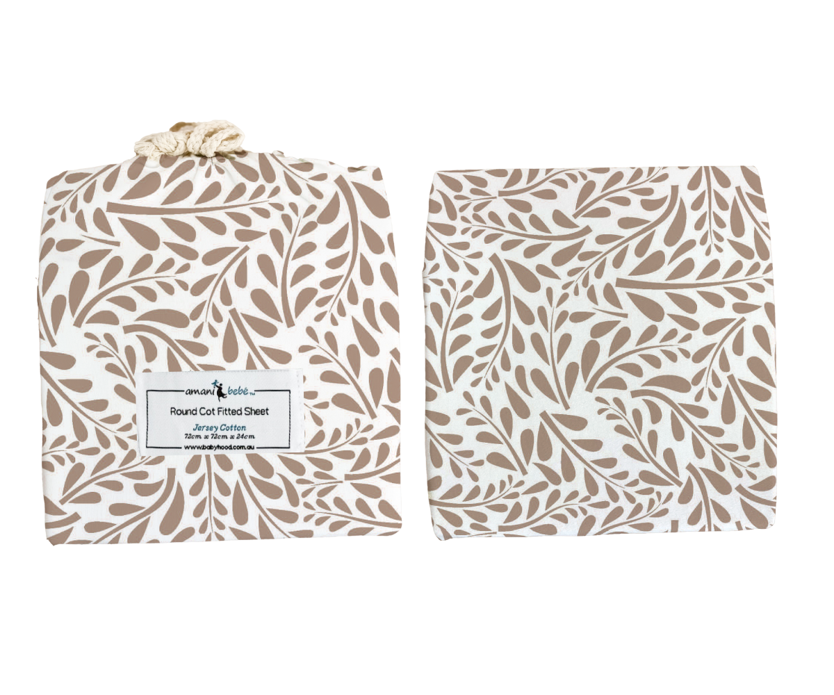 Amani Bebe Round Fitted Sheet - Reed