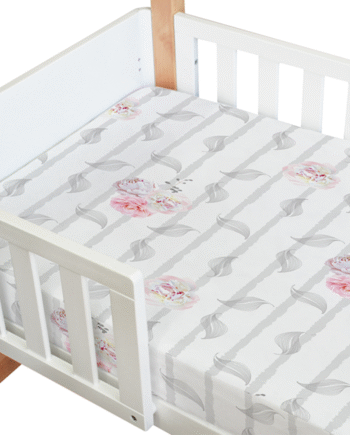 Amani Bebe Organic Compact Fitted Sheet - Vintage Floral