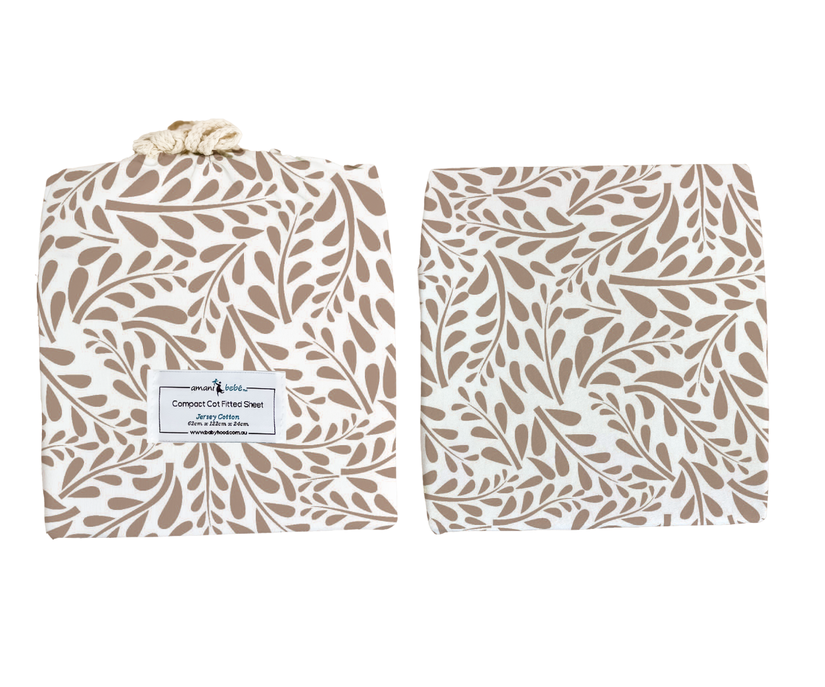 Amani Bebe Compact Fitted Sheet - Reed