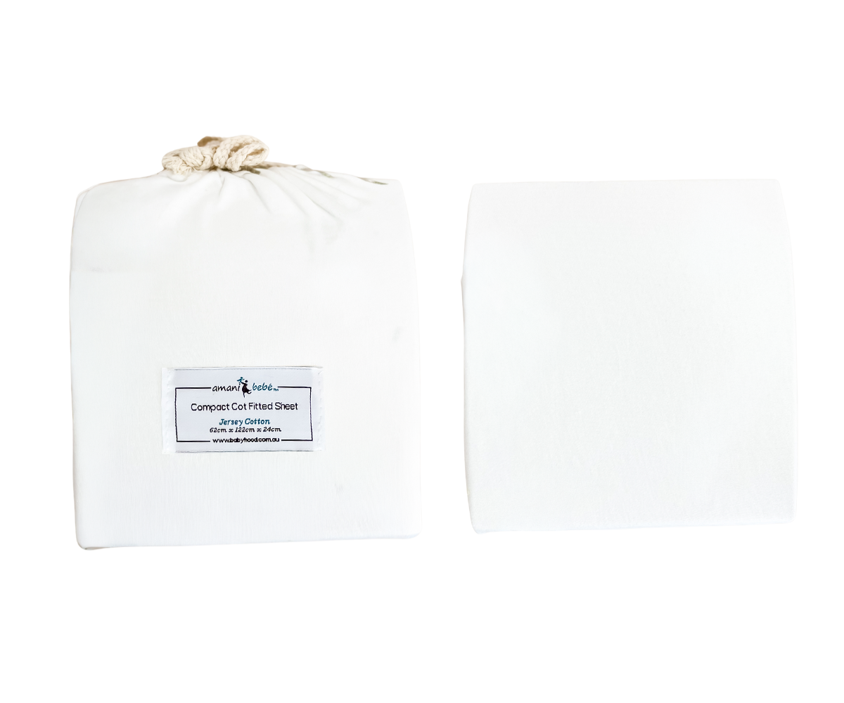 Amani Bebe Compact Fitted Sheet - White