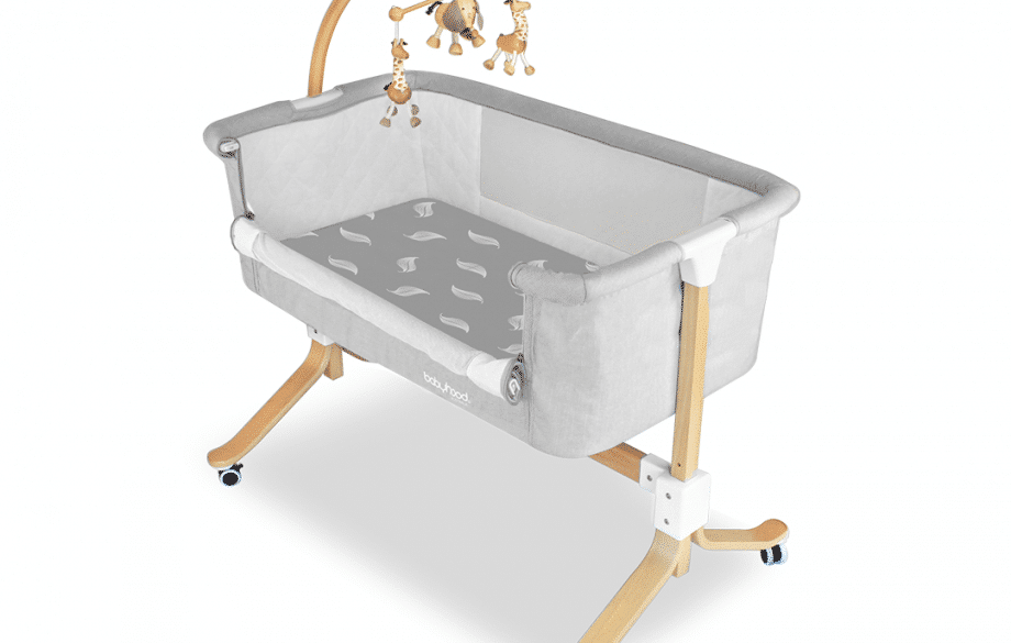 Amani Bebe Organic Jersey Cotton Cradle Fitted Sheet - White Leaf