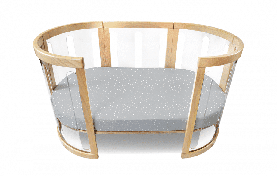Amani Bebe Oval Fitted Sheet - Drops