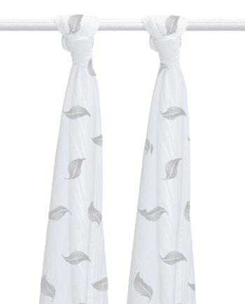 Amani Bebe Organic Cotton Baby Wrap - Grey Leaf