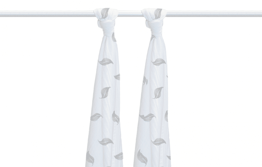 Amani Bebe Organic Cotton Baby Wrap - Grey Leaf