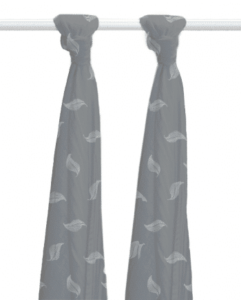 Amani Bebe Organic Cotton Baby Wrap - White Leaf