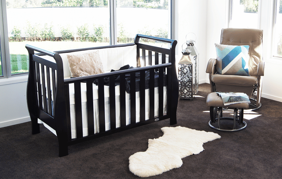 Georgia Sleigh Cot Bundle & Save - Diva Ice Grey - Bamboo Mattress