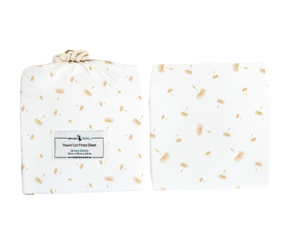 Amani Bebe Round Fitted Sheet - Dandelion