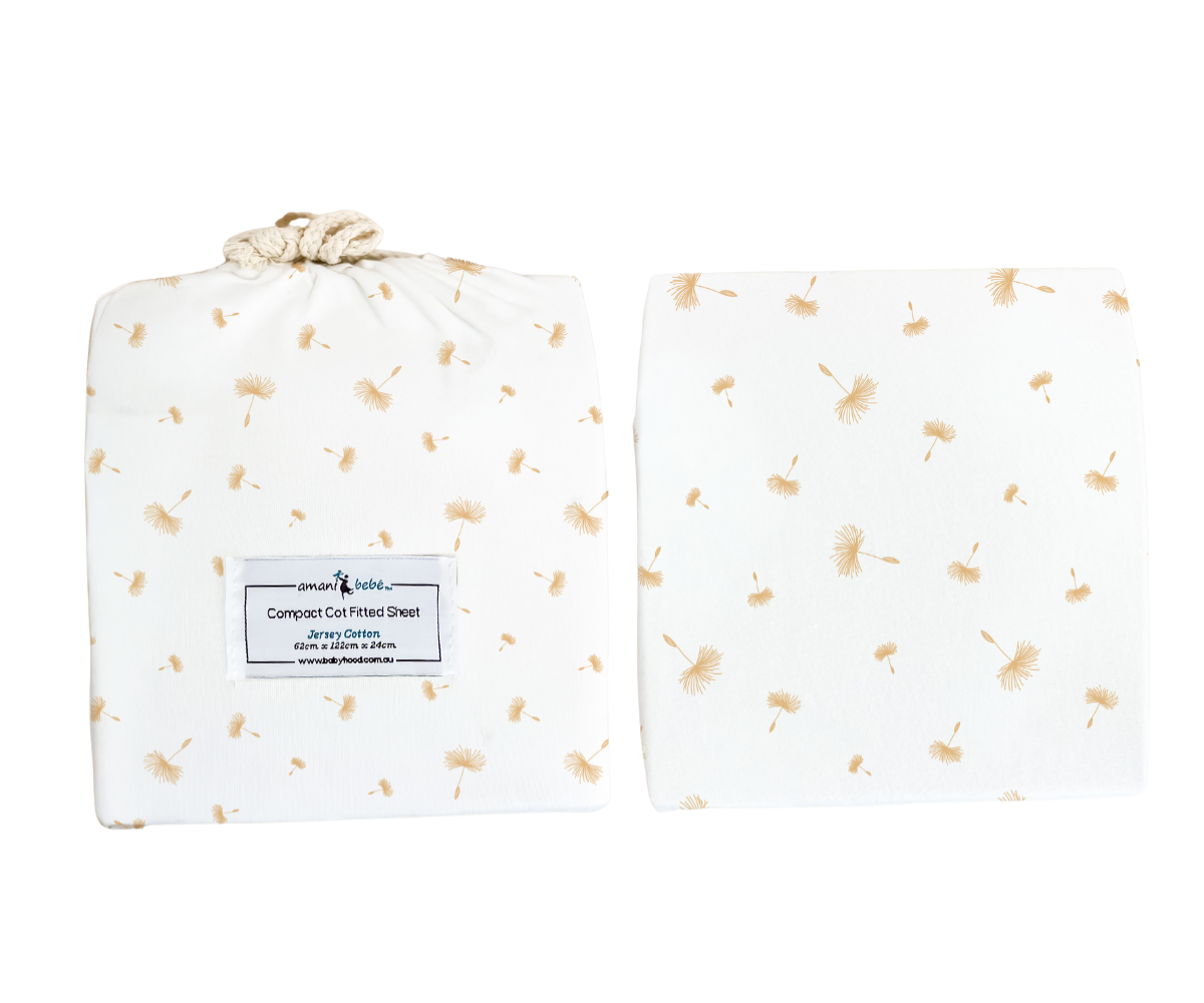Amani Bebe Compact Fitted Sheet - Dandelion