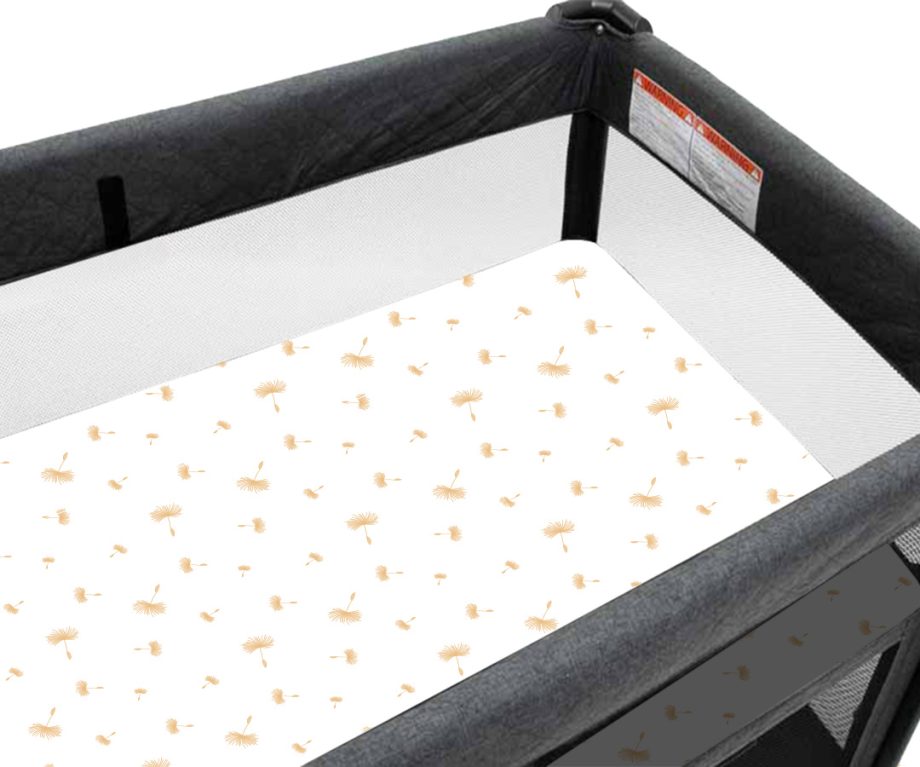 Amani Bebe Jersey Cotton Porta Cot Fitted Sheet - Dandelion
