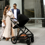 Doppio Plus Stroller Double Seat + Bassinet - Latte