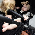 Doppio Plus Stroller Double Seat + Bassinet - Latte